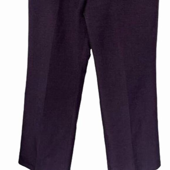 Evan Picone Pants Womens Size 14 Dress Pants Plum Lined Flat Front Straight Leg - Picture 7 of 8